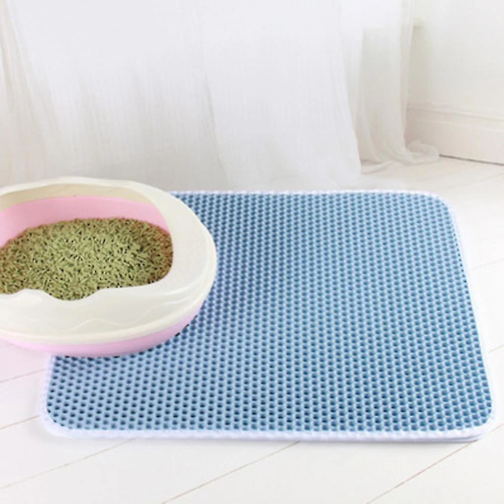 Litter Box Mat Cat Litter Mat Waterproof Non-slip Washable Matblue1pcs