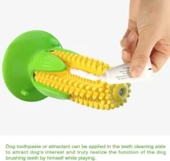 Dog Squeaky Toothbrush Chew Toy For Aggressive Chewers, Dogs Teeth Cleaning Squeaky Stick For Small Medium Dogs