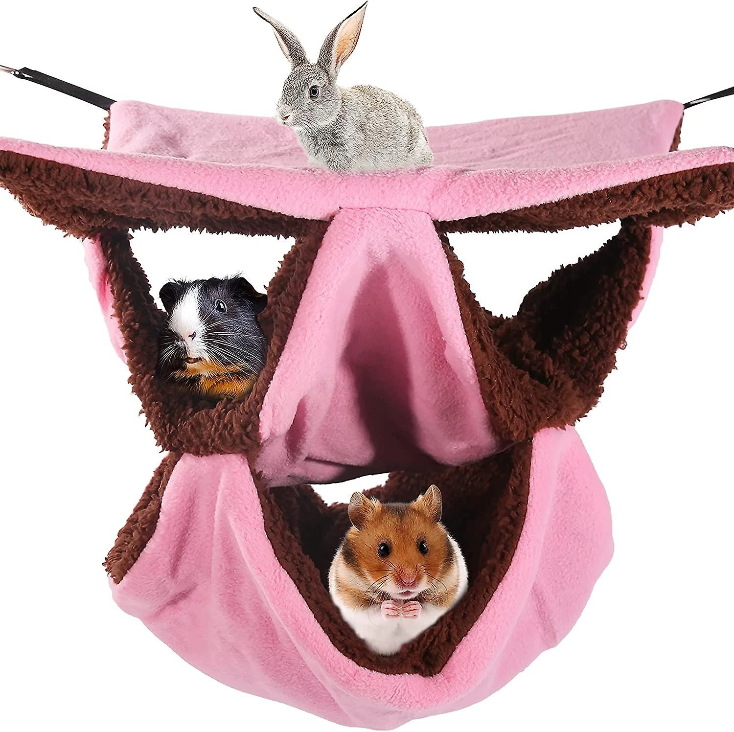 2024 Small Pet Hammock, 3 Layer Pet Hammock, Ferret Hammock, Rodent Hammock, Small Animal Bed - Image 3