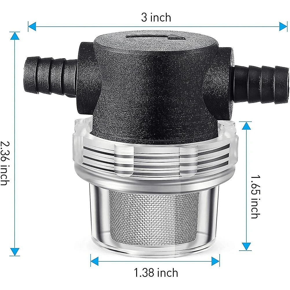 Water Pump Strainer,3/8 Inch Hose Barb In-line Strainer Twist-on Pipe Sprayer Filter Pump 12v Dc 80 - Image 3