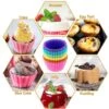 Silic Cake S, 12 Pcs Reusable Silic Ba S Nonstick