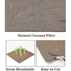 Natural Coconut Fiber Mat, Reptile Carpet, Pet Terrarium Substrate For Lizard Snake Turtle Turtles