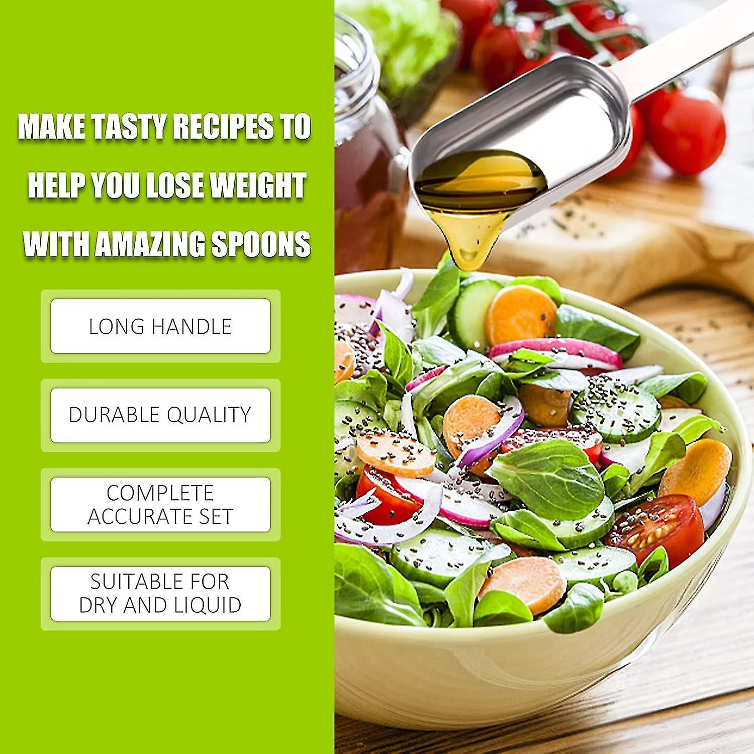 1/8 Teaspoon Single Measuring Spoon, Stainless Steel Individual Measuring Spoons, Long Handle Measuring Spoons Only 1/8 Tsp(0.63 Ml) - Image 3