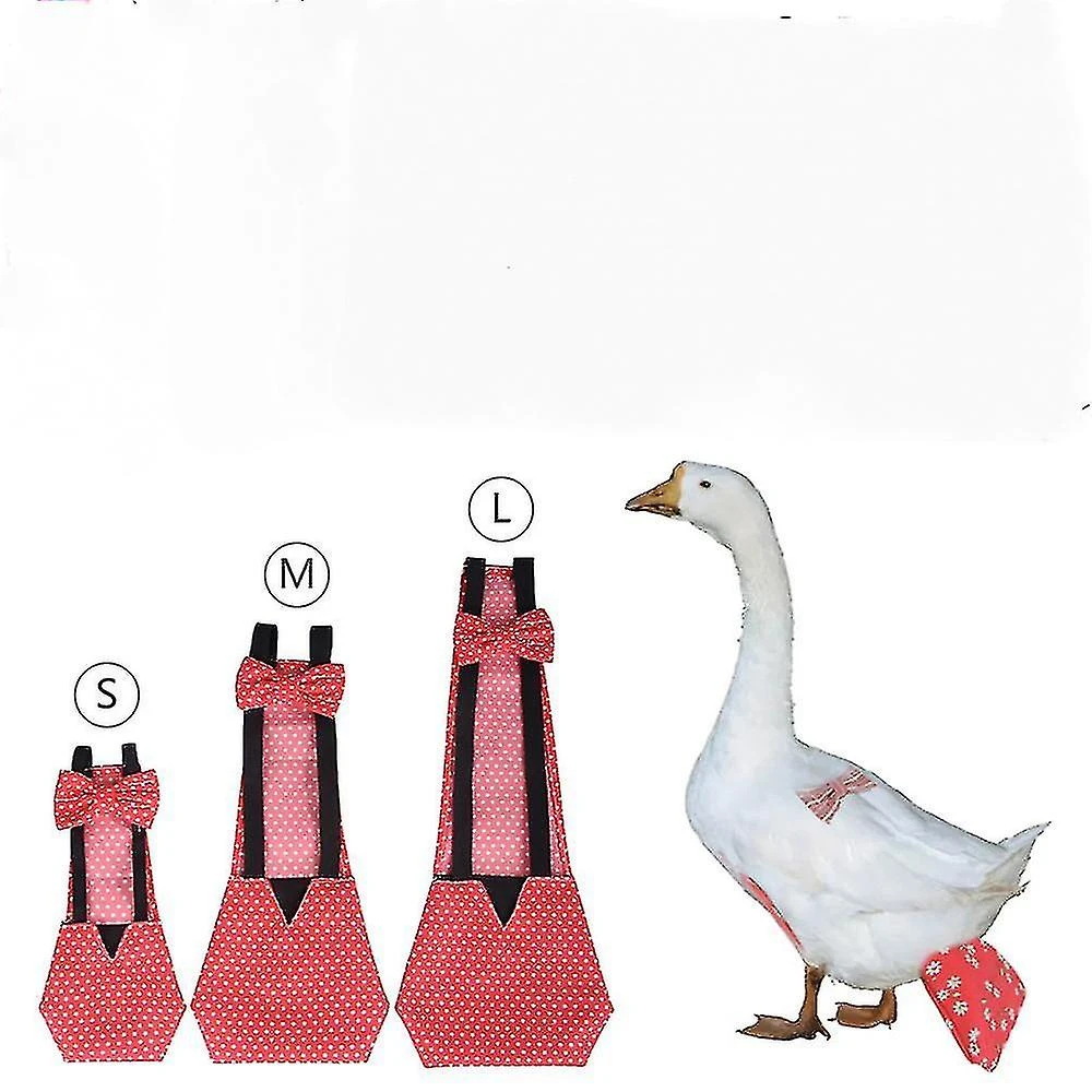 Reusable Cloth Cloth Diapers For Poultry - Fashion Diapers For Goose, Duck, Hen, Pigeon - Red - Size L - Image 2