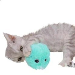 Shxx Cat Toy Ball, Interactive Cat Toy For Indoor Cats, Kitten Catnip Chirping Balls For Cat Exercise, Cat Kicker Toys, Fluffy Plush Balls Fun Kitty