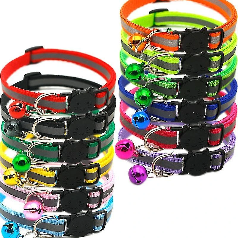 12 Pcs Reflective Cat Collars Quick Release Safety Buckle With Adjustable 19-32cm (12 Colors) - Image 4