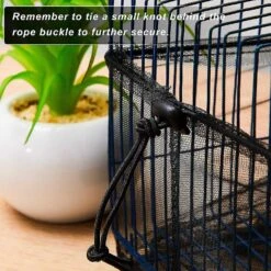 3pcs Large Adjustable Bird Cage Cover Seed Feather Catcher Universal Birdcage Nylon Mesh Net Cover-h