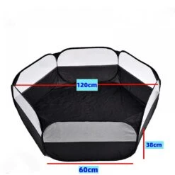 Veeki Small Animal Cage, Pet Fence, Play Tent, Portable For Hamsters, Guinea Pigs, Rabbits, Puppies, Ferrets, Rats, Cats, Chinchillasblack Regular