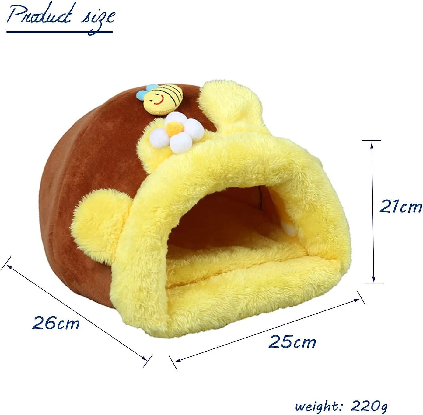 Guinea Pig Bed,hamster Winter House,warm Hanging House Cage-little Bee - Image 3