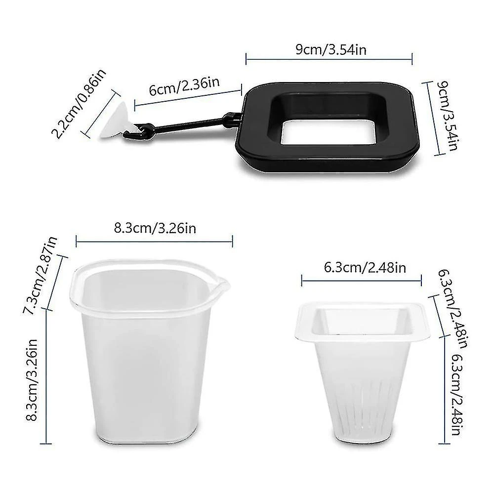 Fish Tank Red Worm Cup Red Worm Feeder Funnel Cone With Suction Cup - Image 3