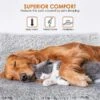 Long Plush Cat Bed Mats Soft Washable Pet Nest Square Puppy Mat Sleeping Bed Brown XL 100x70cm