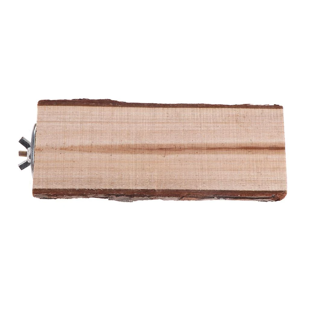 Parrot Perch Stand Natural Wood Chew Toy Platform Easy To Install For Cage