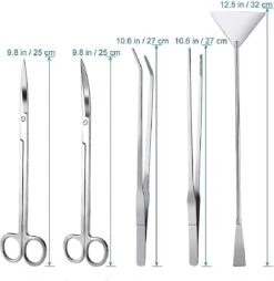 Aquarium Aquascaping Kit 5 In 1 Inox Aquarium Tank Aquatic Plant Tools Sets Pliers Scissors Spatula