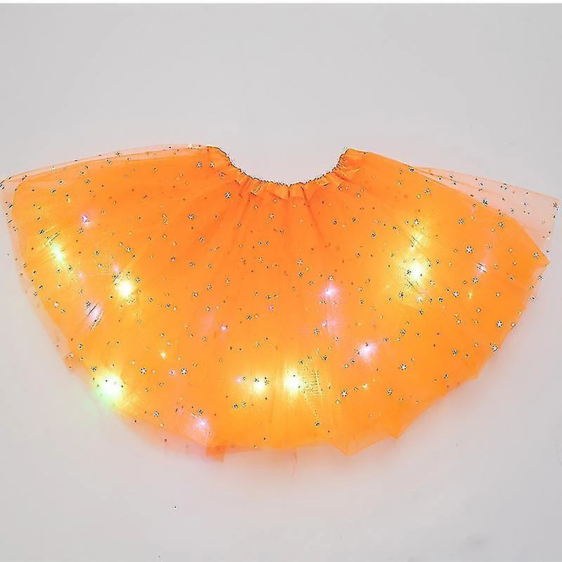 Women"s Led Skirt Light Up Star Dance Skirts Layered Ballet Tutus Elastic Mesh Tulle Mini Skirt Party Carnival Costume - Image 2