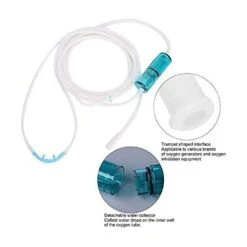 2 Pcs Nasal Oxygen Tube Elastic Silicone Oxygen Tube Nasal Cannula Oxygen Tubing Connectors