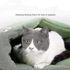 Cat Bed Warm Thick Leaf Cat Litter Cat Slee Bag Leaf Cat Deep Sleep Ress Pet