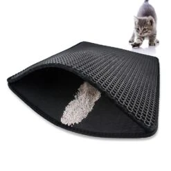 For Cat Litter Mat Litter Trapping Mat Honeycomb Double Layer Design Scatter Con