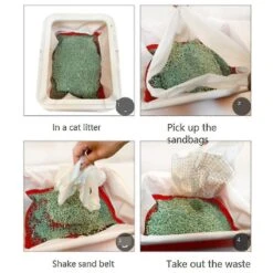 10pcs Reusable Feces Filter Hands Free Pet Excrement Liners Elastic Sand Bag Filter Hygienic Litter