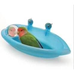 Vogeltrnke Kfig Vogeltrnken Kleine Papageien Badewannenzubehr Zum Aufhngen Fr Sittiche/kanarienvgel (blau).