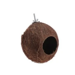 Bird House Hanging Coconut Shells Bird Nest For Parakeets Love Birds Cage Toy
