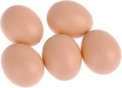 Chicken Coop 5 Pack Plastic Fake Eggs For Chickens