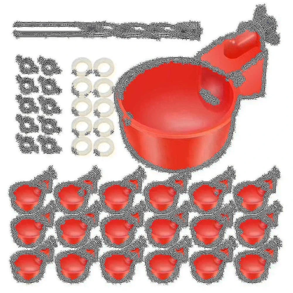 16 Pack Automatic Chicken Waterer Cups Poultry Waterers Poultry Water Feeder Chicken Water Cups Wit - Image 4