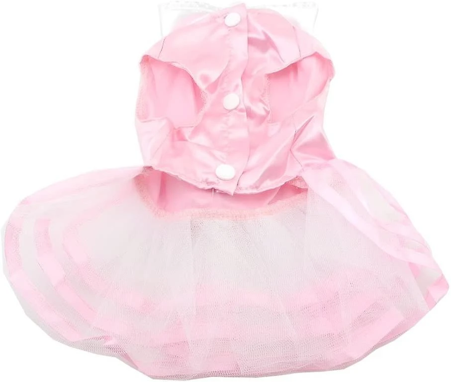 Satin Flower Pet Small Dog Cat Princess Dress Striped,S,Pink - Image 3