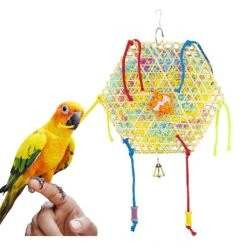 2-piece Bird Shredder Foraging Toy For Parrot Wooden Blocks Shreddable Toy