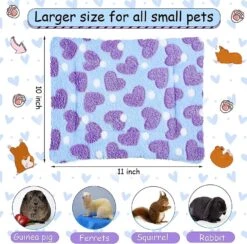 2 Pieces Guinea Pig Hamster And Warm Bed Soft Mat Set Cage HammockMats For Rat Ferret Guinea Pig Squirrel Small Pet