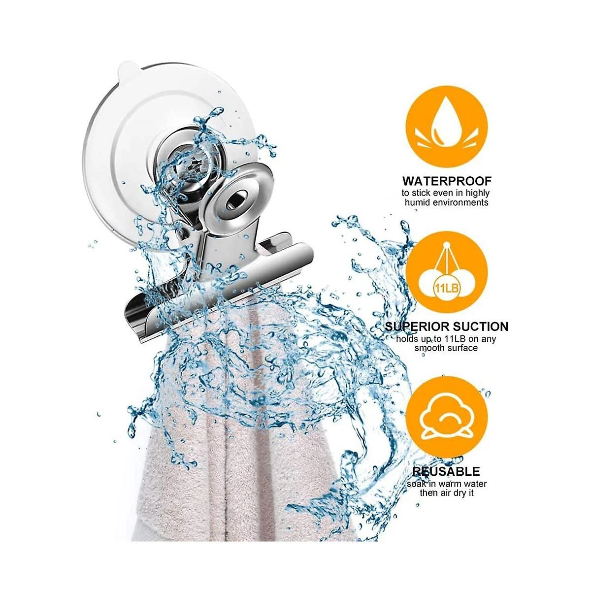 Suction Cup Clip Plastic Round Suction Cup Clamp Holder Strong Window Glass Suction Cup Clip For Of - Image 2