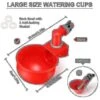 24pcs Chicken Watering Cup Automatic Filling Waterer Poultry Drinking Bowl Thread Watering Feeder C