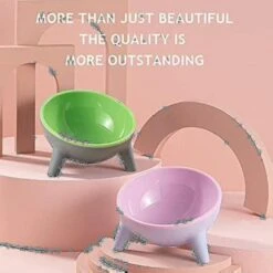 Cat Bowls-tilted Design Raised Cat Food Bowls Best (pink Purple)