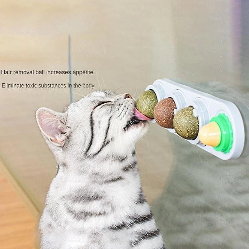 Healthy Cat Catnip Wall Ball Cat Mint Licking Snacks Nutrition Catnip Nutrition Energy Ball Kitten Cat Grass Snack Pet Cat Toys - Image 2