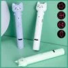 1pc Funny Pet Cat Pen Laser Multifunction Usb Multi-pattern Projection Three-in-one Laser Toy Feather Stick Animal Toys Feather Random Color858