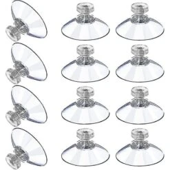 Plastic Suction Cups Transparent Anti-collision Suction Cup Rubber Screw Nut Metal Strong Suction Cup Clear Pvc Replacement With Screw Nut 20pcs Tw