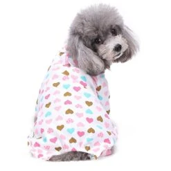 Dog Clothes Cotton Four Legged Pajamas Knitted Pet Clothes Cat And Dog Cute Pattern Clothes S L