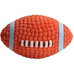 Dog Chew Squeaky Toy Ball, Dog Interactive Toy For Aggressive Chewers, Durable Dog Toys Rugby Shape For Dogs Small
