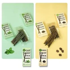 6 Sticks/box Cat Chews Products All Natural Catnip Sticks Wood Tengo Molar Sticks Teeth Cleaning Cat Sticks For Cats Of All Ages Gall Frutt Stick