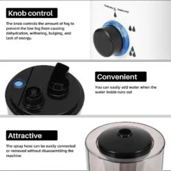 4l Amphibians & Reptile Mist Humidifier With Hose Adjustable Terrarium Reptile Fogger Humidifier Ac