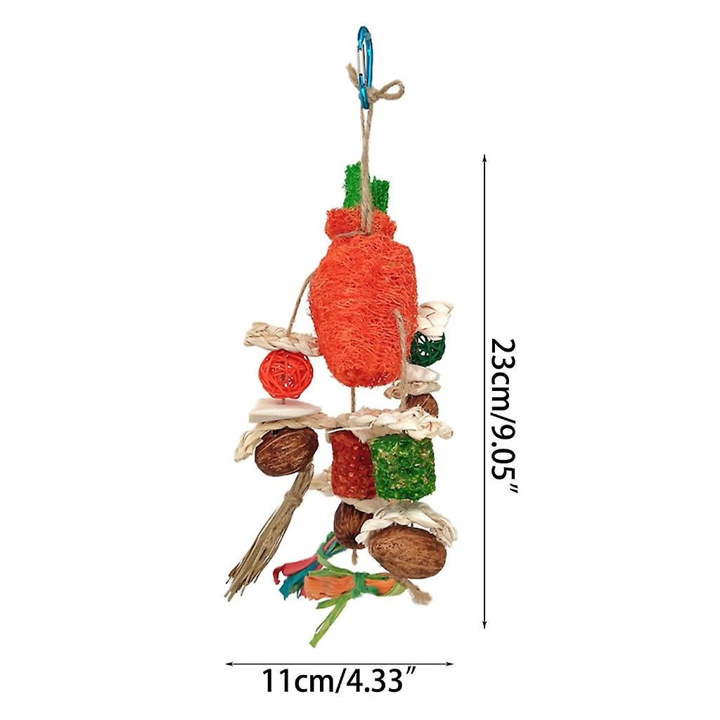 Pet Bird Tooth Chew Toy Natural Straw Beads Corncob For Cockatiel Conure - Image 3