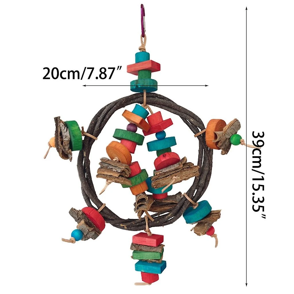 Birdcage Accessories Budgies Chewable Toy Wooden Block Birds Perch Chewing Toy - Image 5