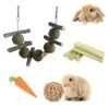 4pcs Small Animal Chew Treats Hanging For Hay Balls Twigs Grass Chews For Rabbit
